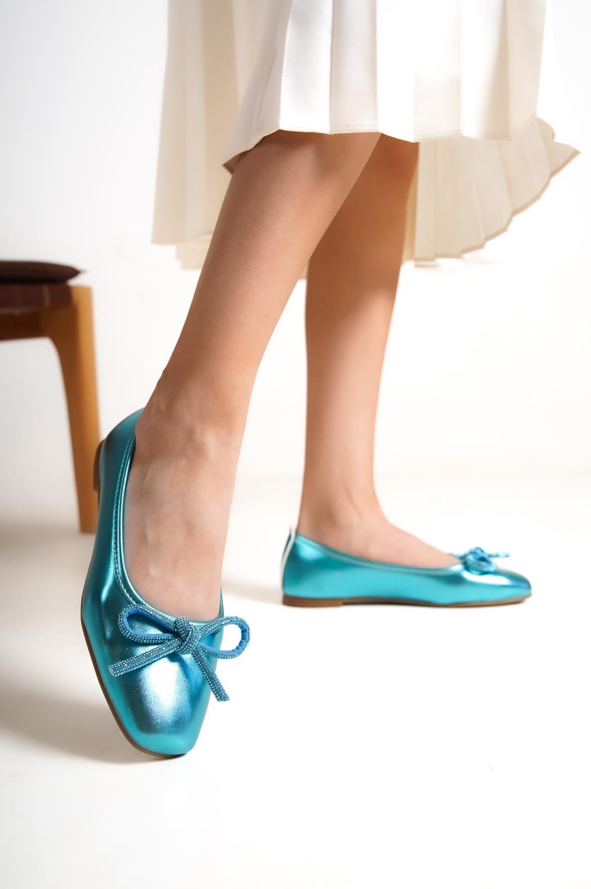 Capone Hana Trend Women Turquoise Ballet Flats