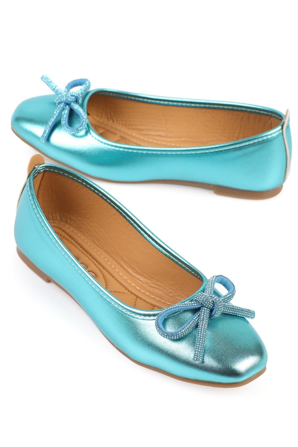 Capone Hana Trend Women Turquoise Ballet Flats
