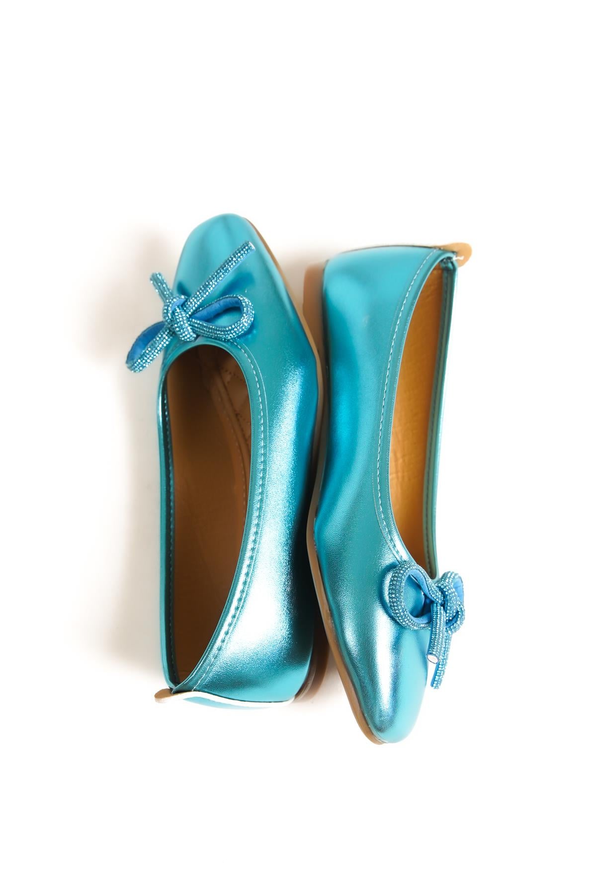 Capone Hana Trend Women Turquoise Ballet Flats
