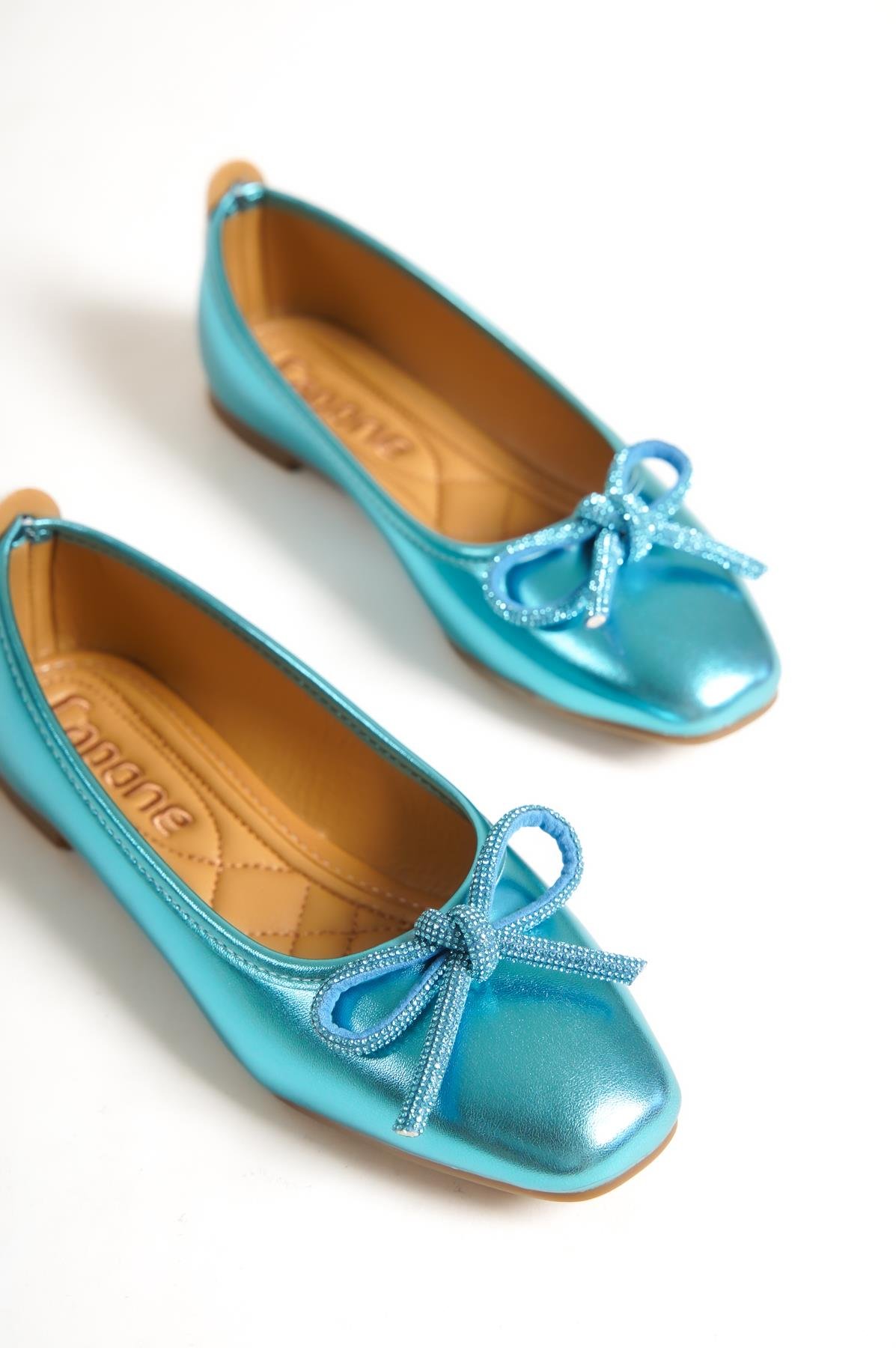 Capone Hana Trend Women Turquoise Ballet Flats