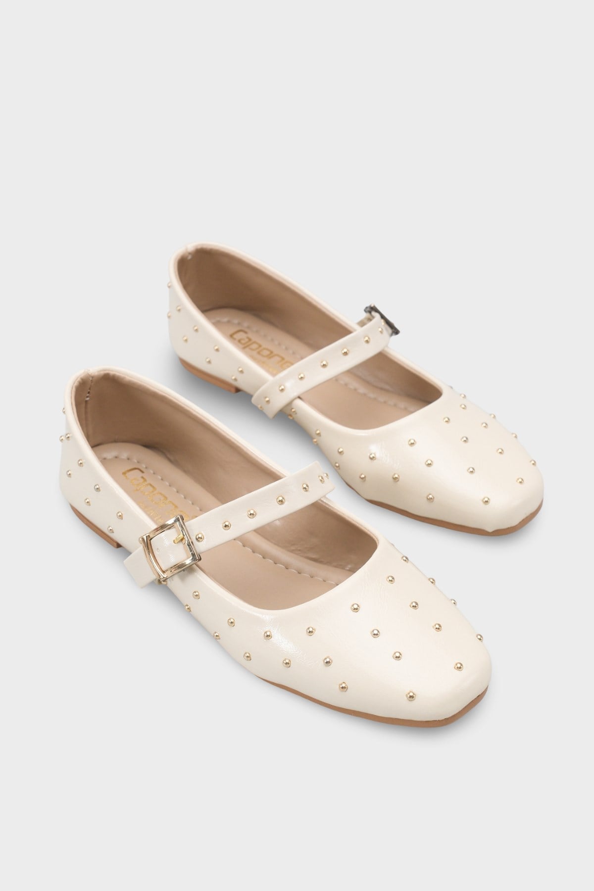 Capone Heddi Strap Women Beige Ballet Flat