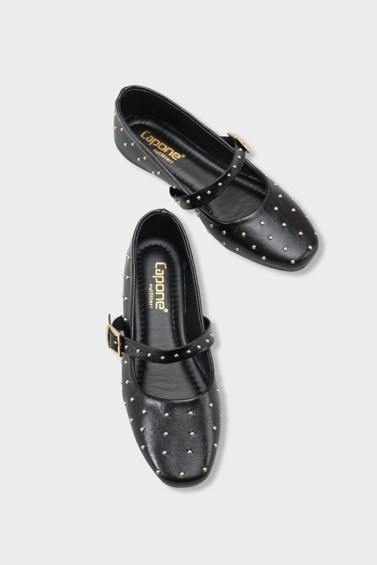 Capone Heddi Strap Women Black Ballet Flat