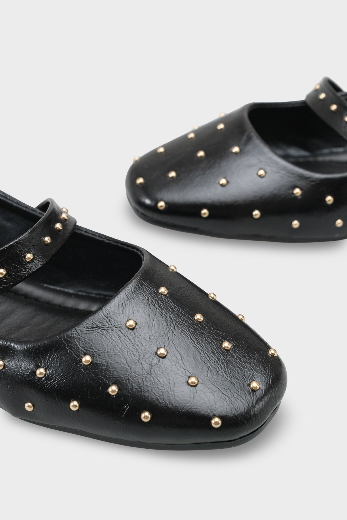 Capone Heddi Strap Women Black Ballet Flat
