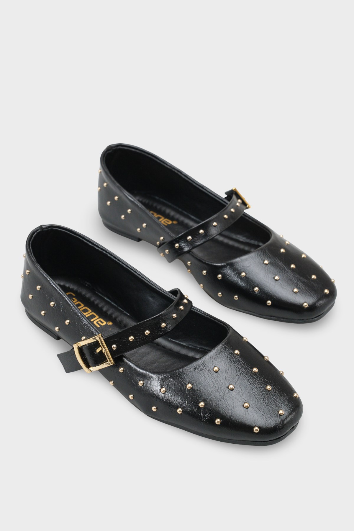 Capone Heddi Strap Women Black Ballet Flat