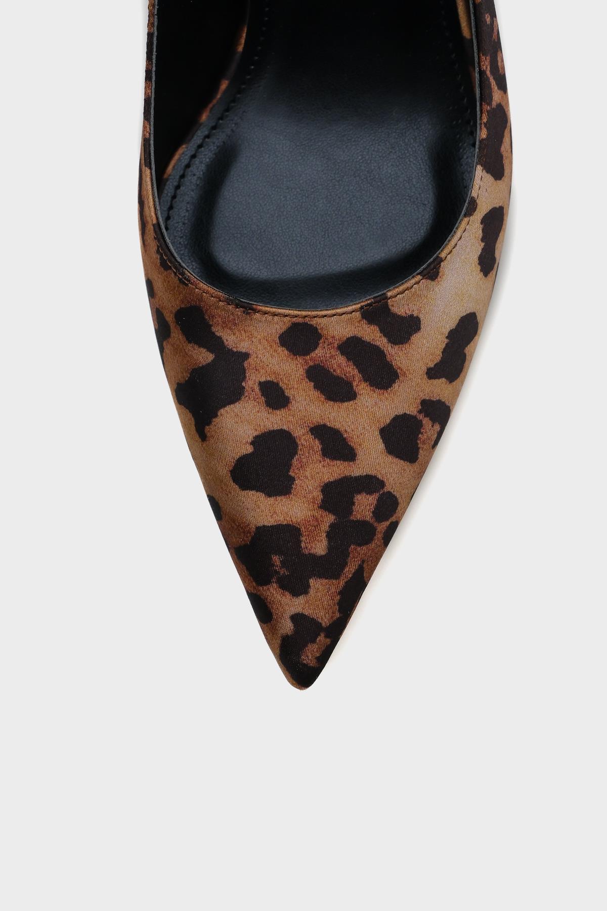 Capone Heeled Open Back Women Leopard Stiletto