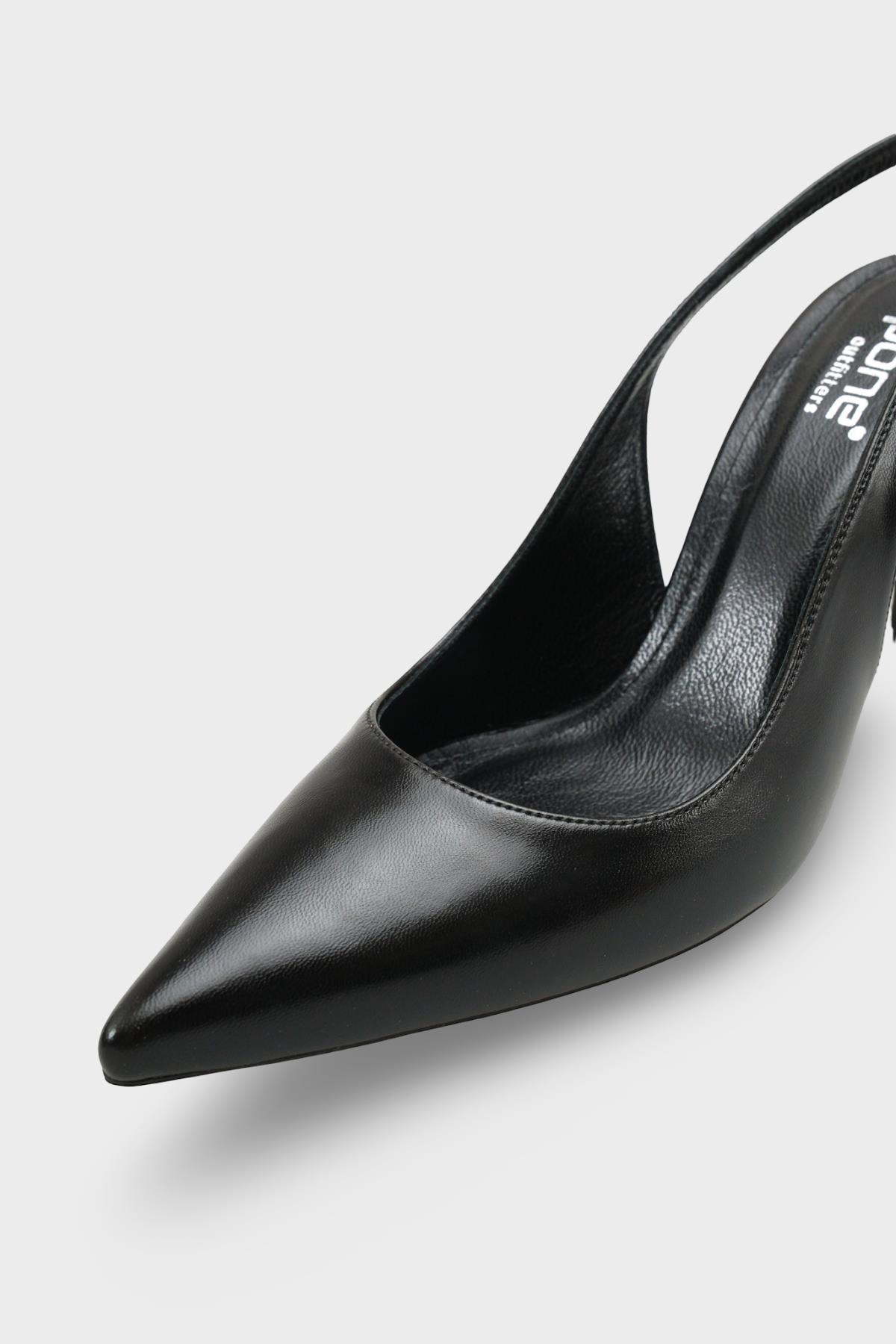 Capone Helsa Heeled Open Back Women Black Stiletto