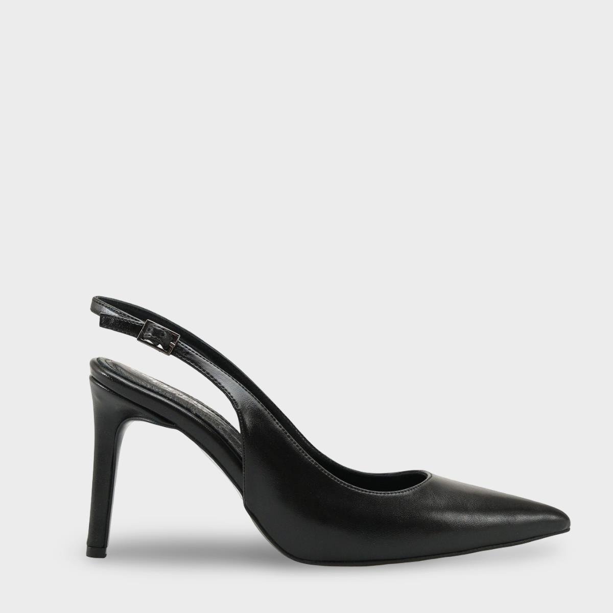 Capone Helsa Heeled Open Back Women Black Stiletto