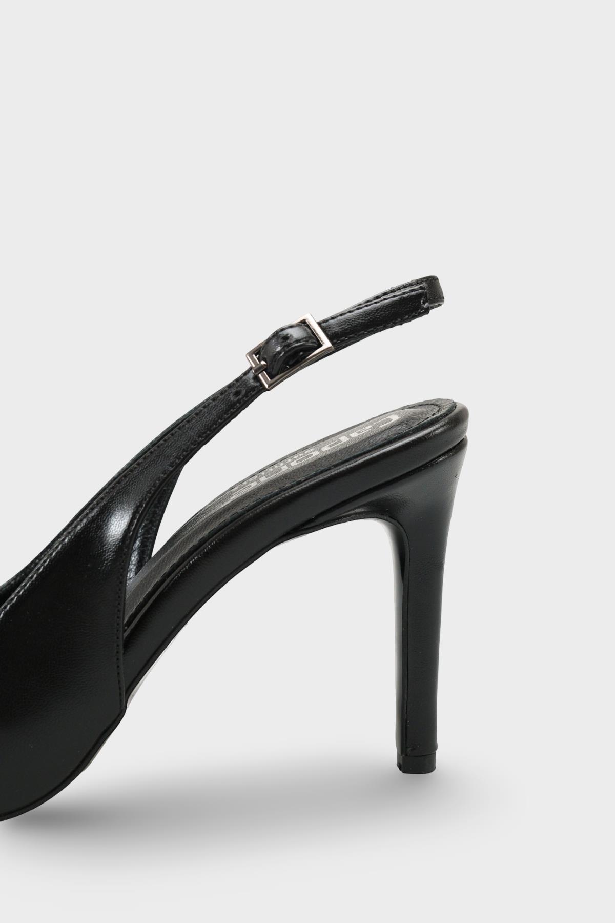 Capone Helsa Heeled Open Back Women Black Stiletto