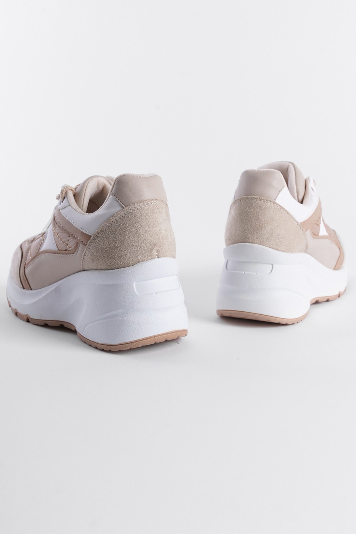 Capone Hidden Heel Women Beige Sports Shoes Sneaker