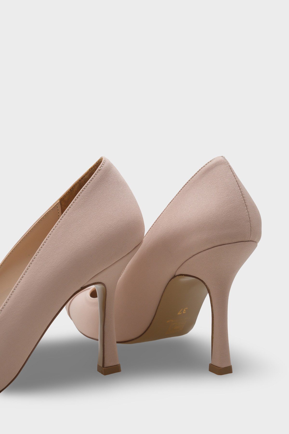 Capone High Heeled Buckled Satin Women Mink Stiletto