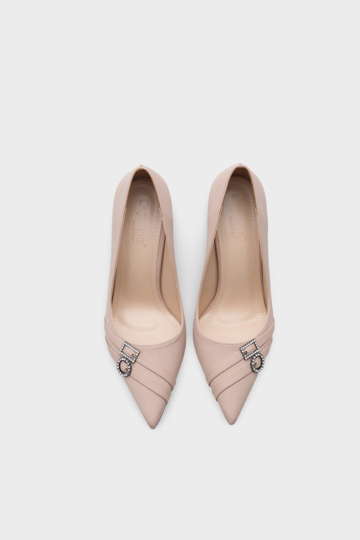 Capone High Heeled Buckled Satin Women Mink Stiletto