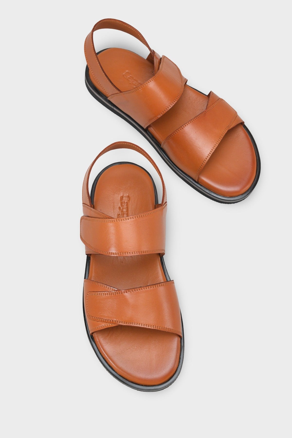 Capone Hook and Loop Double Band Open Toe Men Sandal