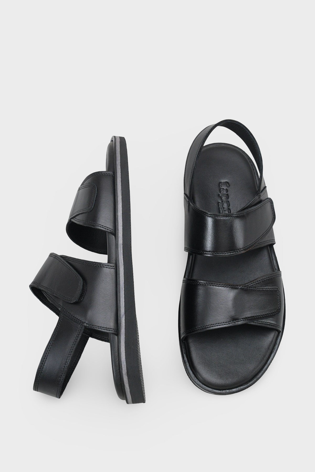 Capone Hook and Loop Double Band Open Toe Men Sandal
