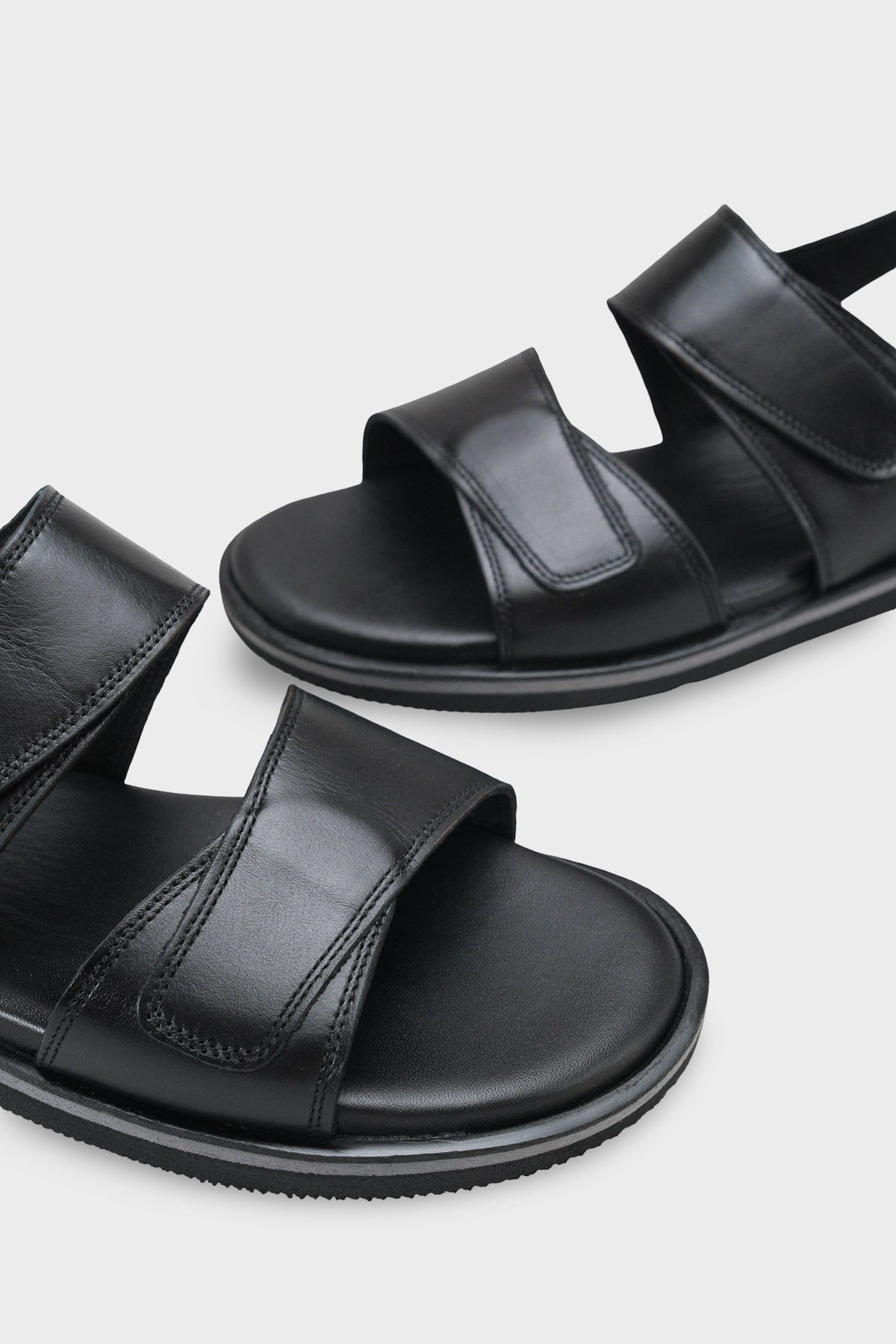 Capone Hook and Loop Double Band Open Toe Men Sandal