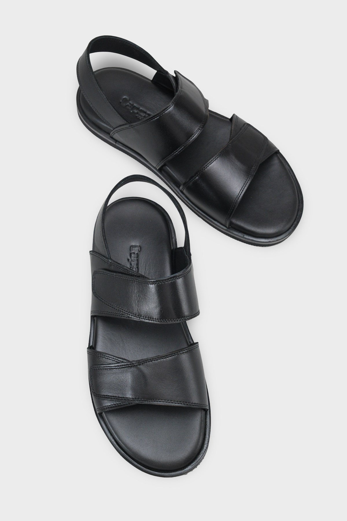 Capone Hook and Loop Double Band Open Toe Men Sandal