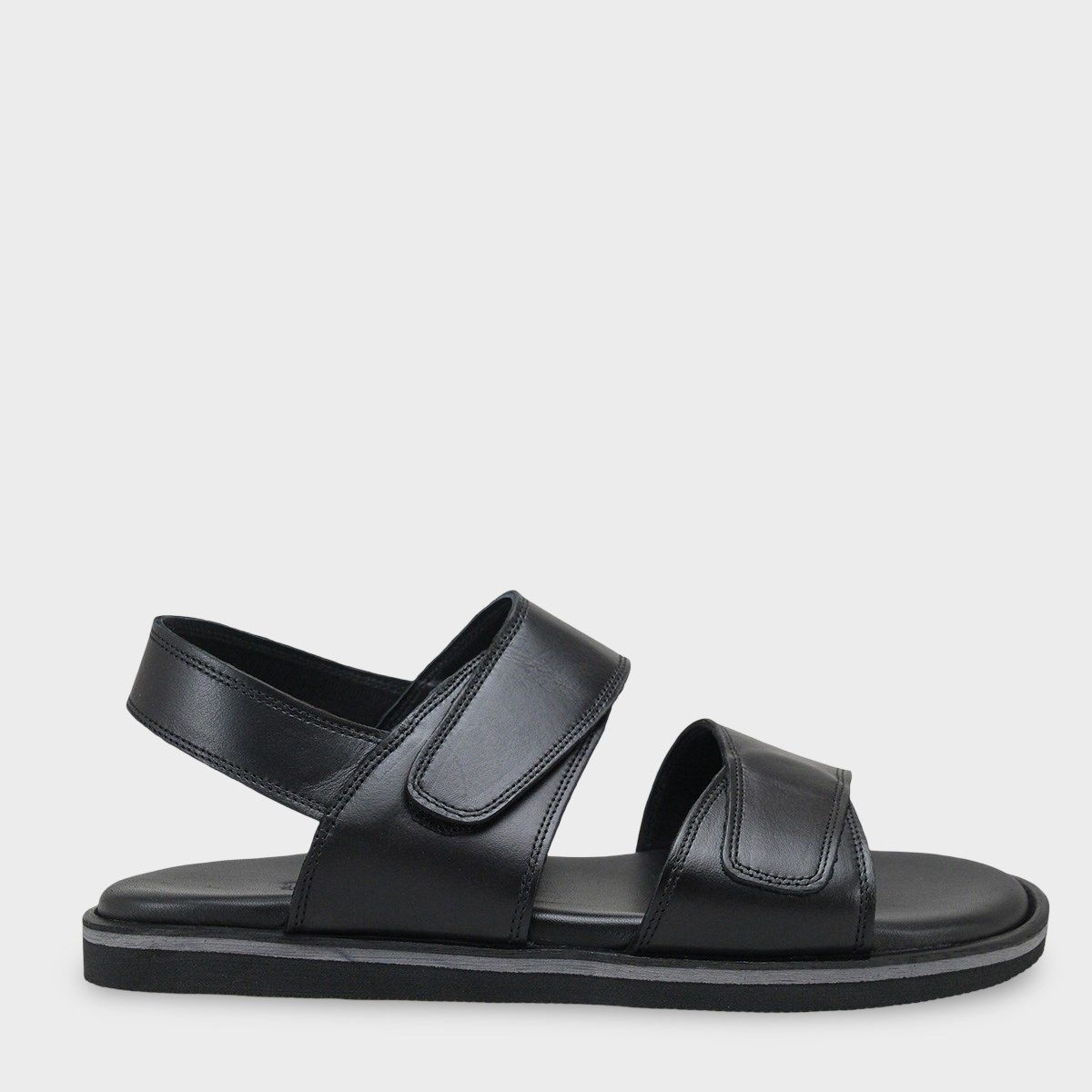 Capone Hook and Loop Double Band Open Toe Men Sandal