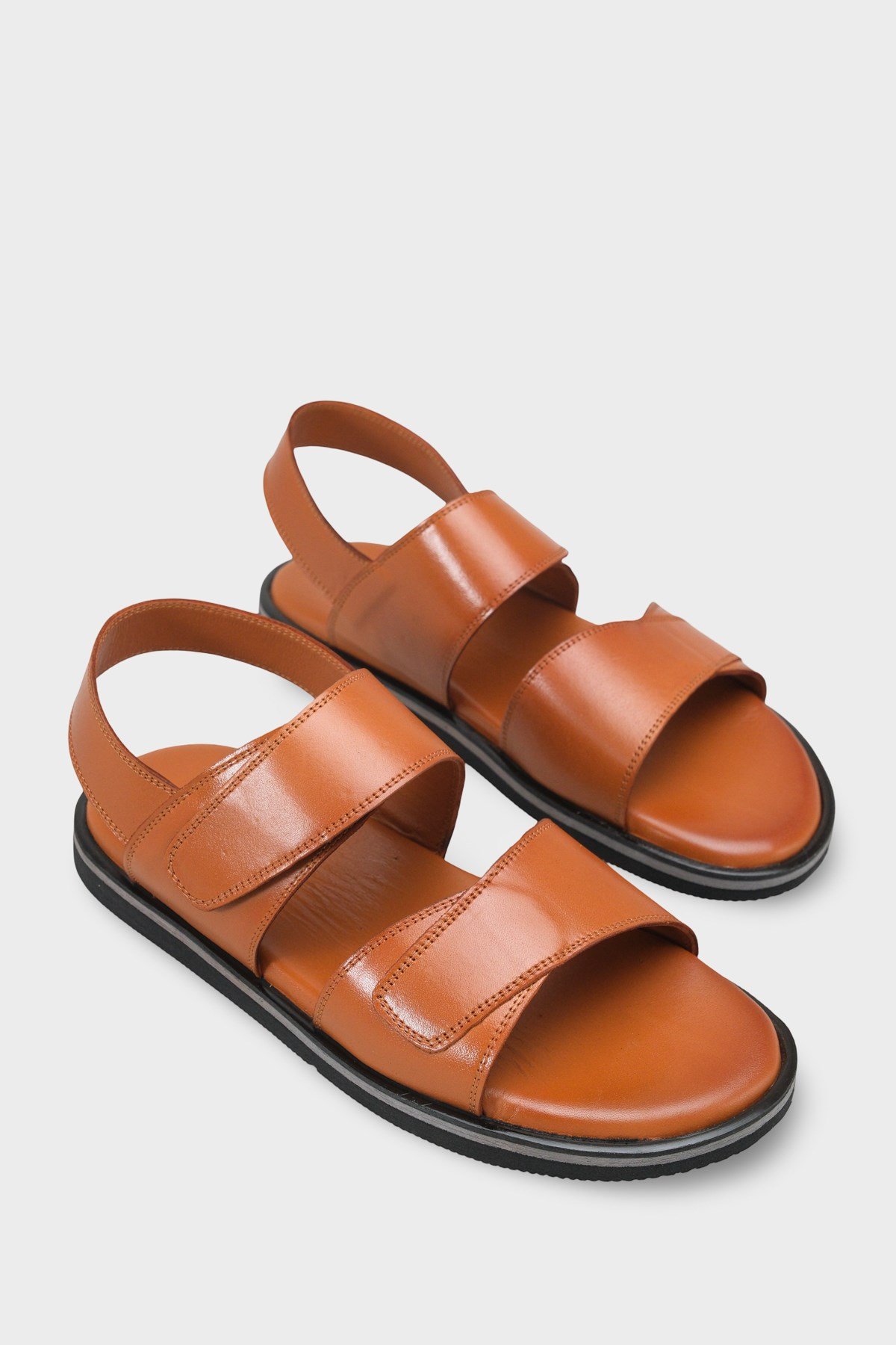 Capone Hook and Loop Double Band Open Toe Men Sandal