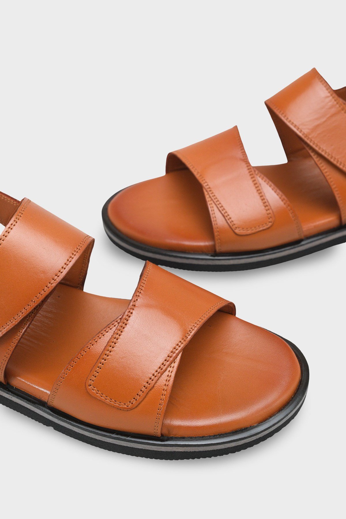 Capone Hook and Loop Double Band Open Toe Men Sandal