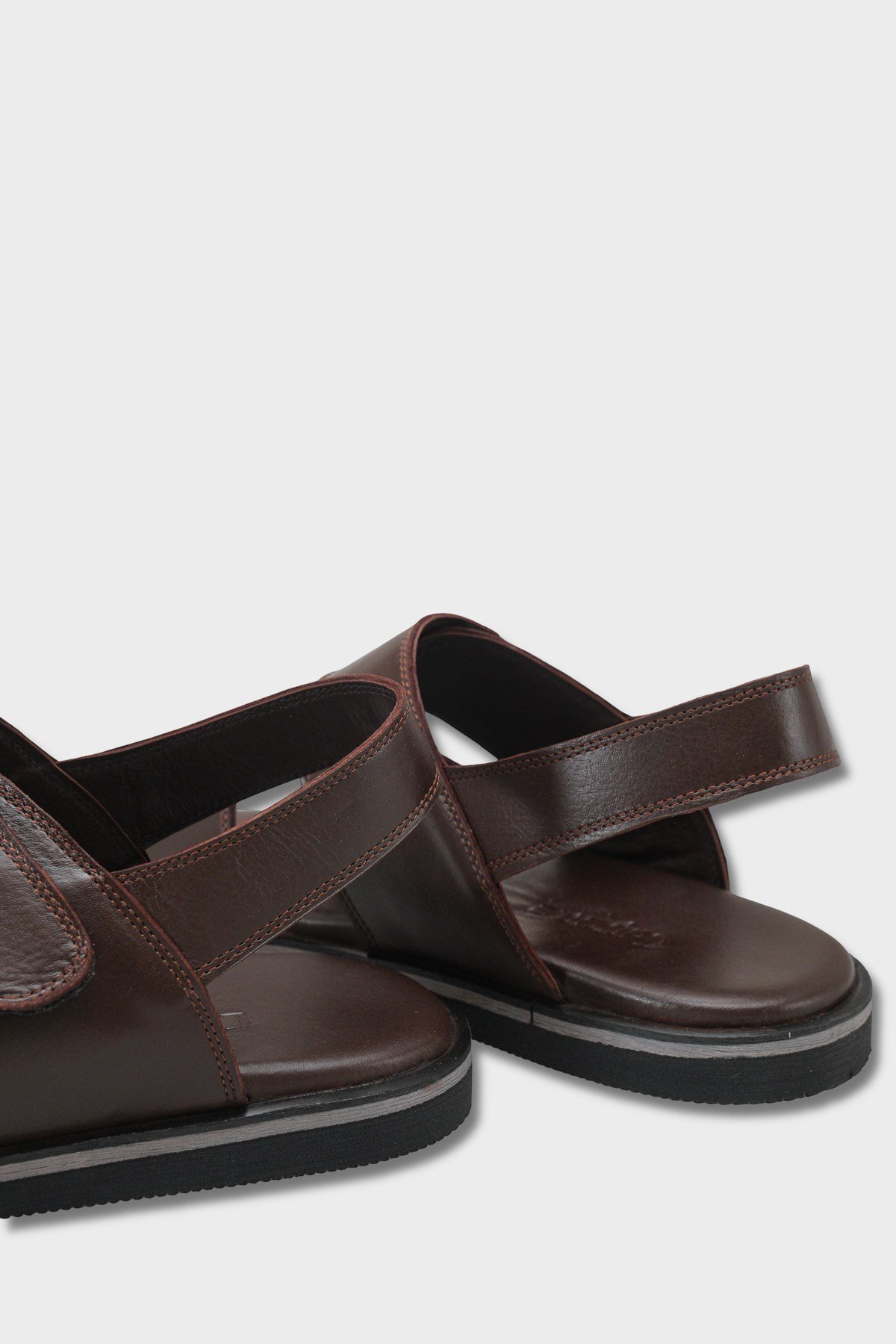 Capone Hook and Loop Double Band Open Toe Men Sandal