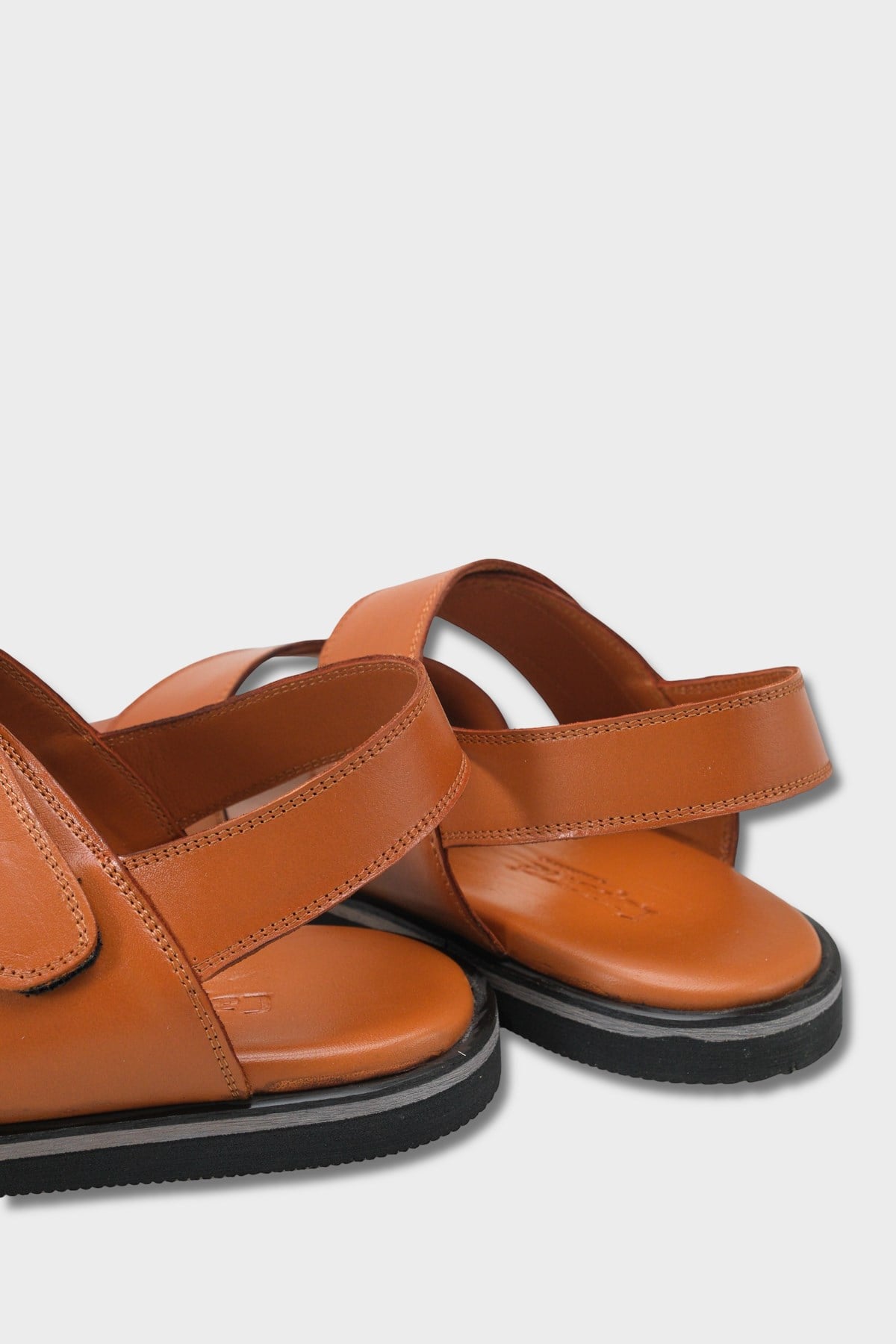 Capone Hook and Loop Double Band Open Toe Men Sandal