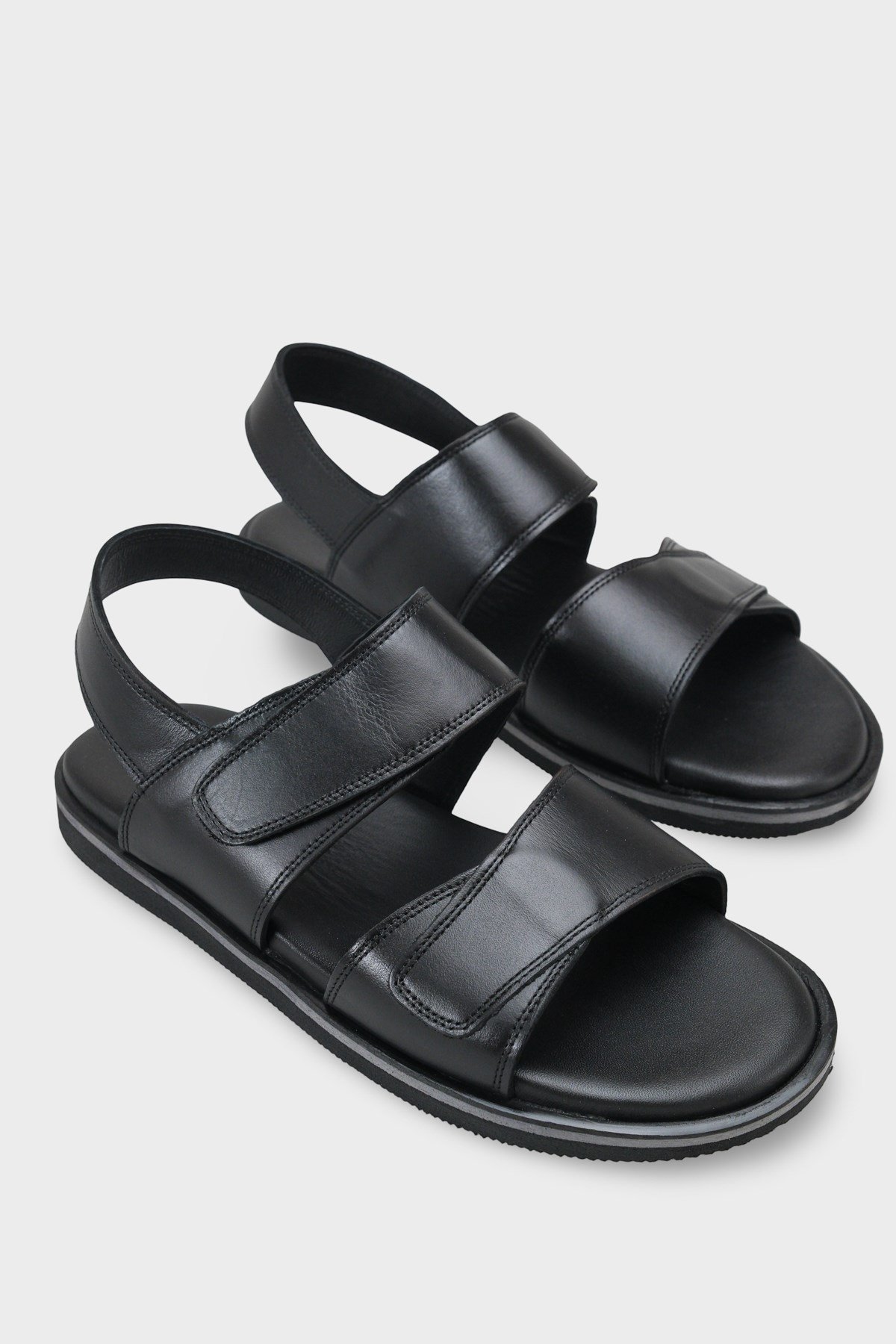 Capone Hook and Loop Double Band Open Toe Men Sandal