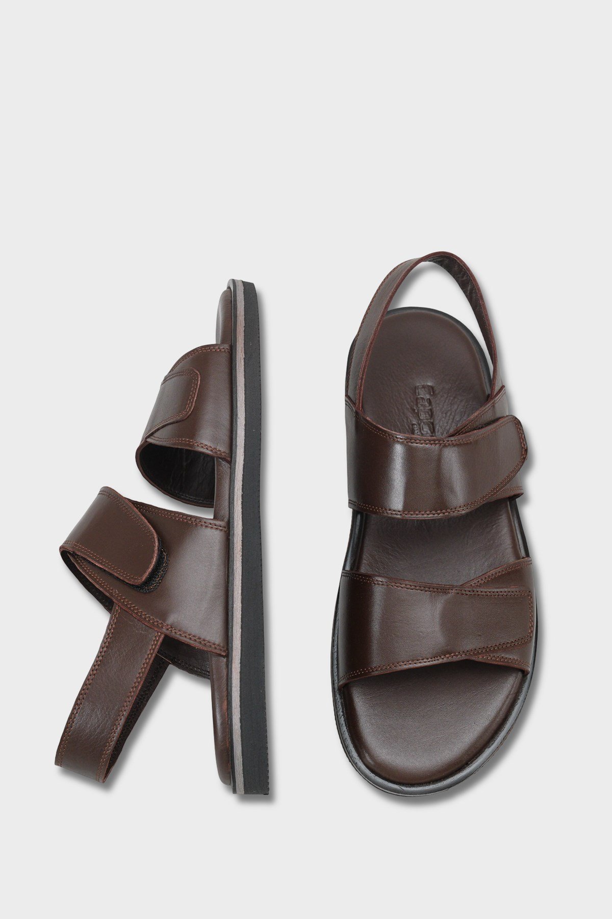 Capone Hook and Loop Double Band Open Toe Men Sandal