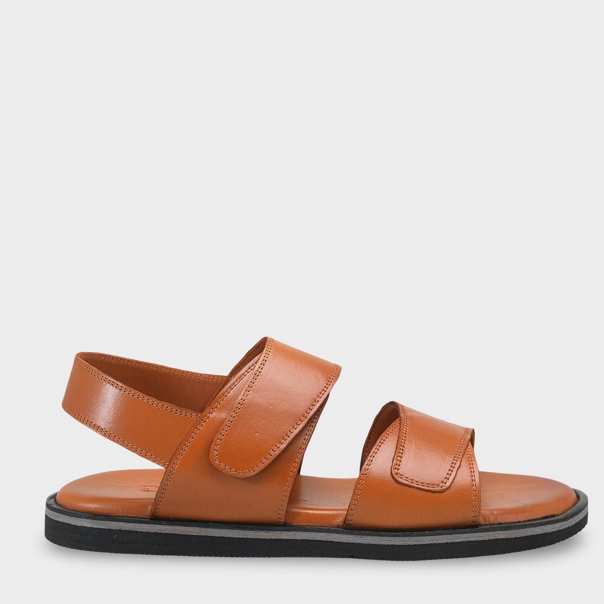 Capone Hook and Loop Double Band Open Toe Men Sandal