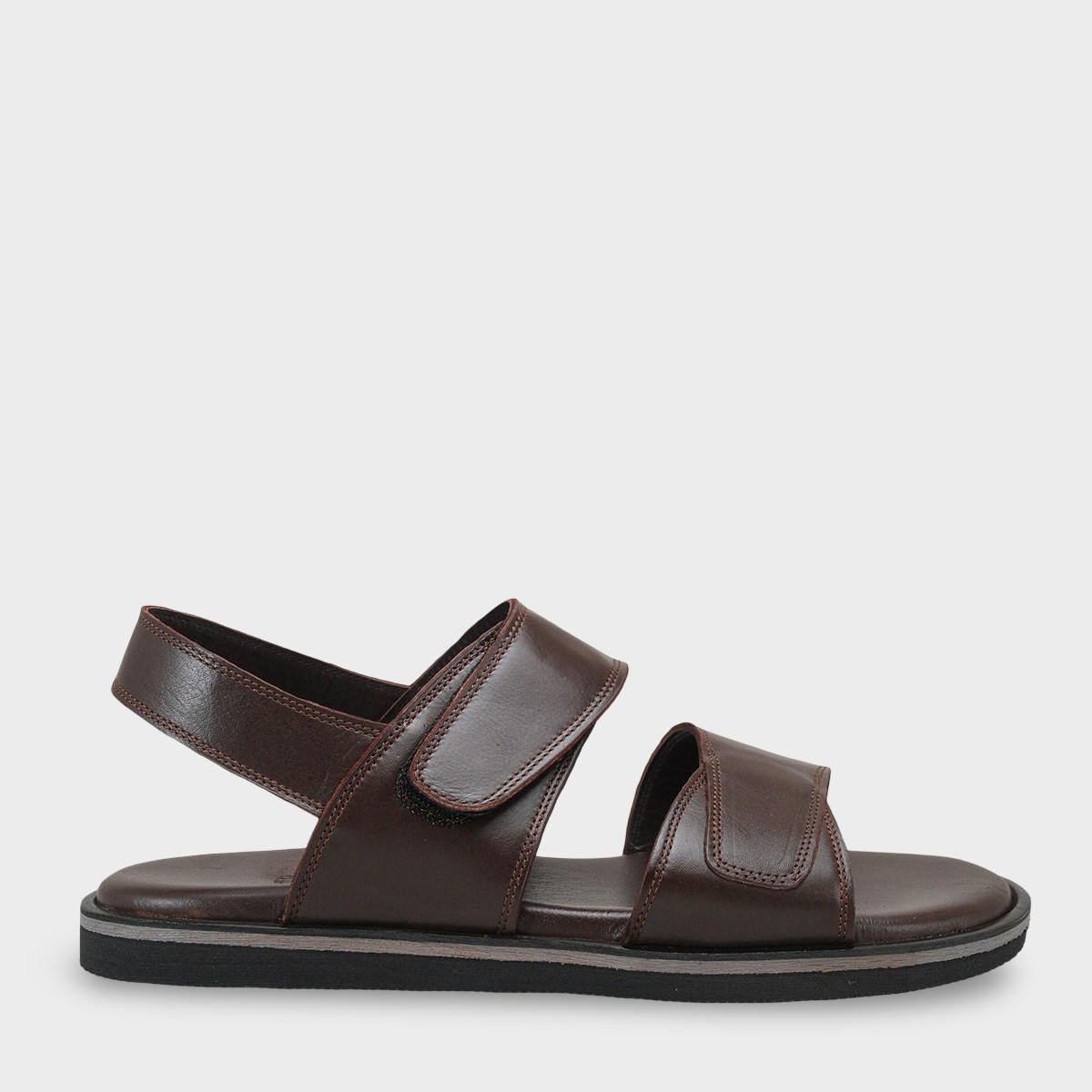 Capone Hook and Loop Double Band Open Toe Men Sandal