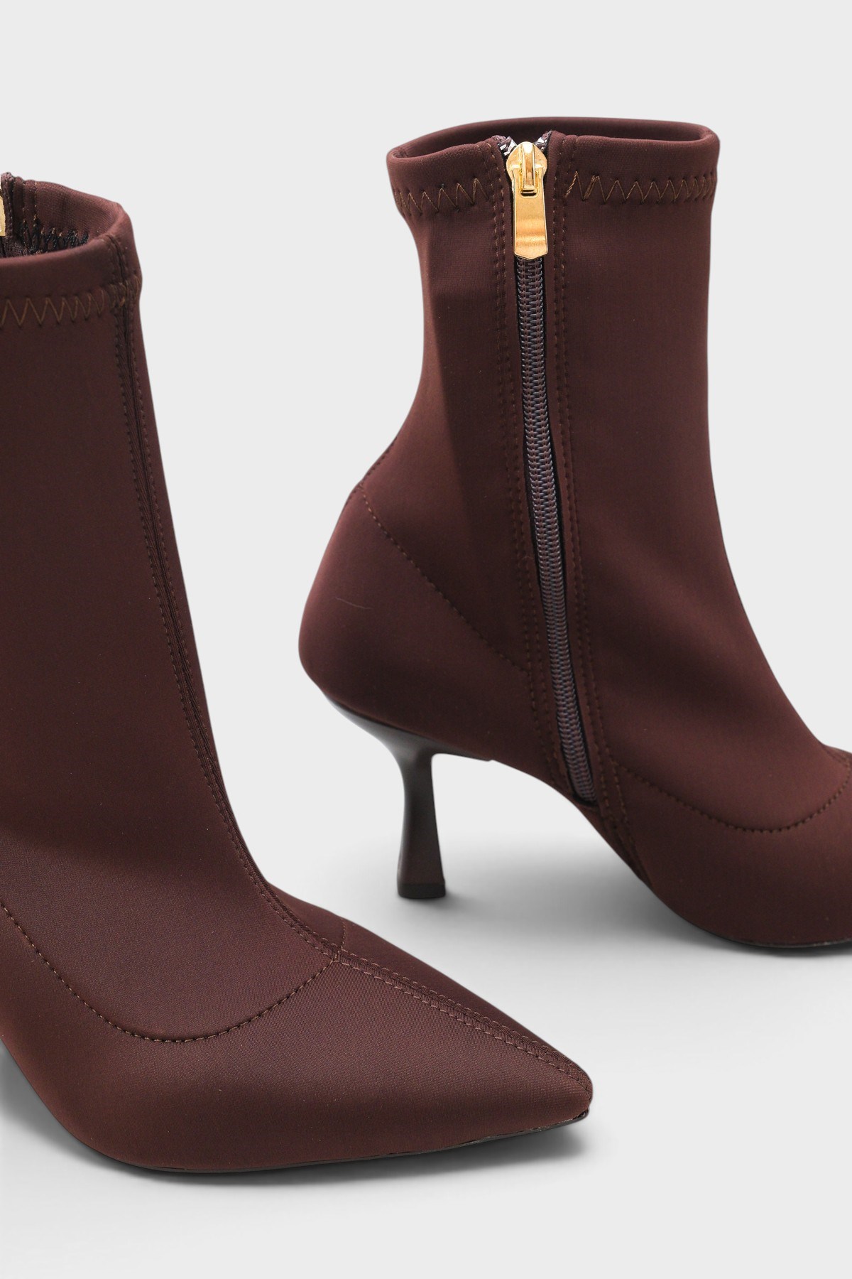 Capone Icla Pointed Toe High Heel Elegant Women Brown Ankle Boot