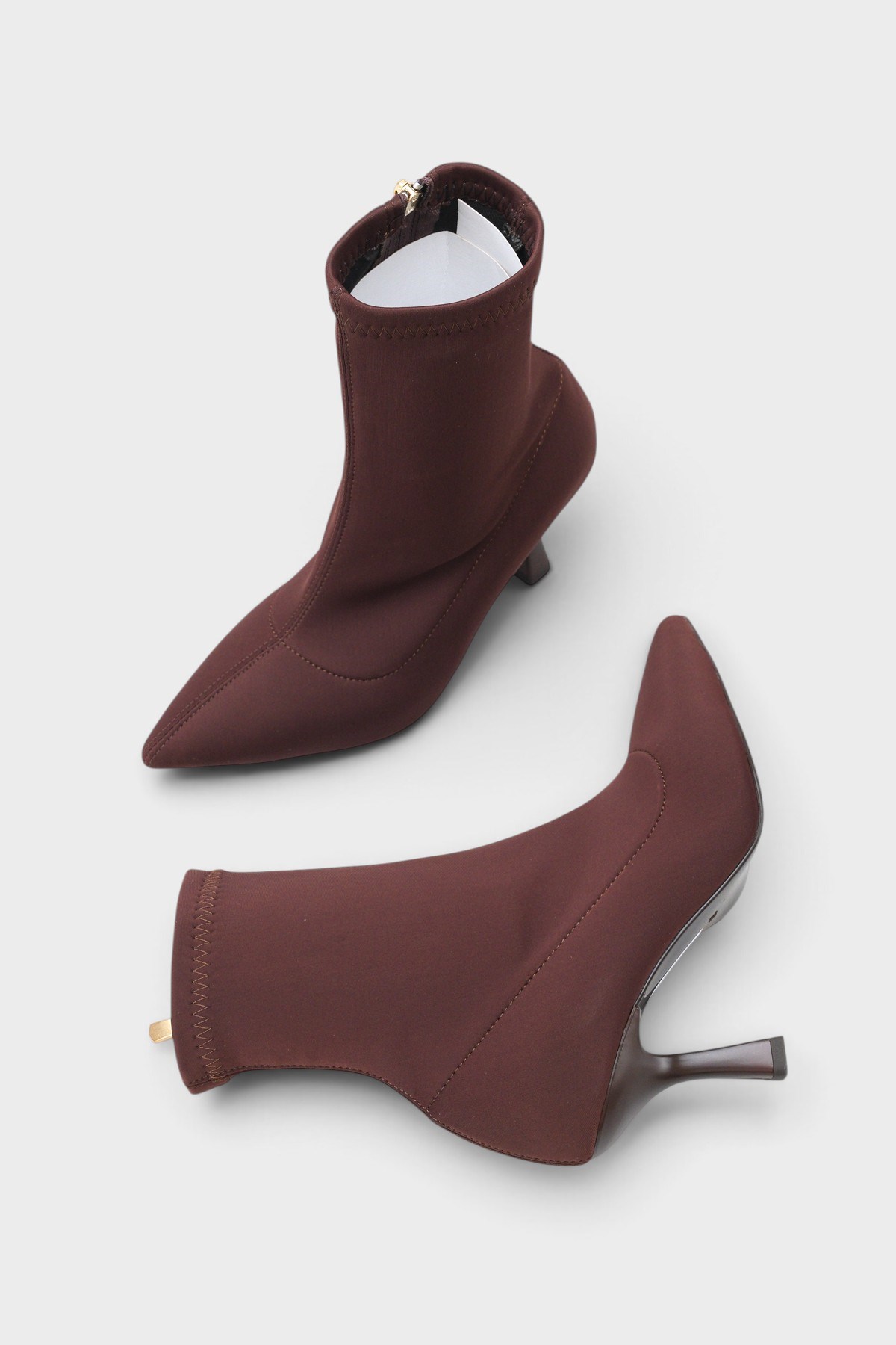 Capone Icla Pointed Toe High Heel Elegant Women Brown Ankle Boot