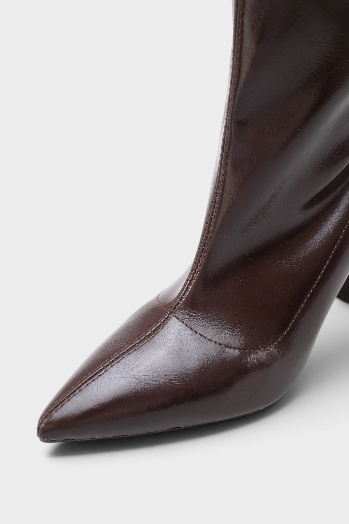 Capone Isla Stretch Pointed Toe High Heel Elegant Women Brown Ankle Boot