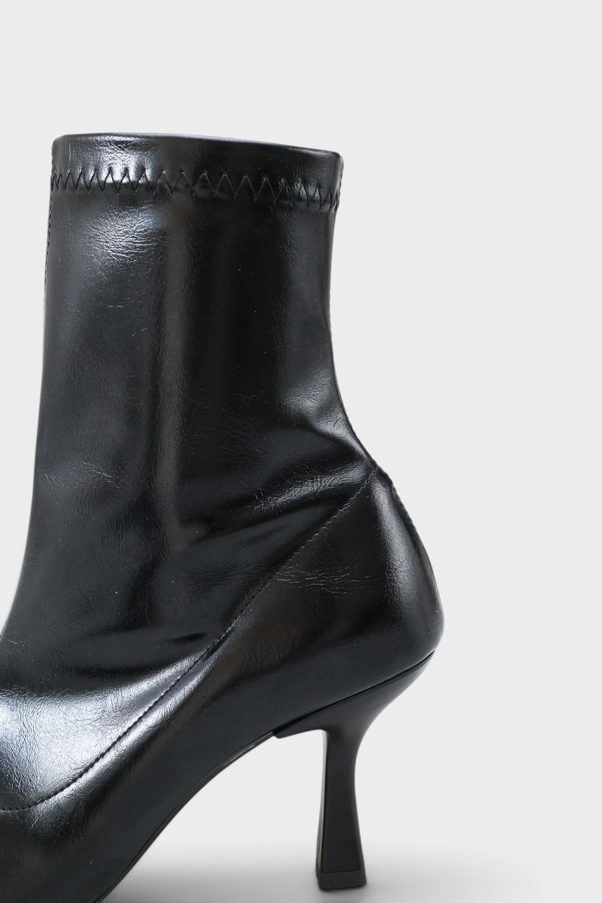 Capone Isla Stretch Pointed Toe High Heel Elegant Women Black Ankle Boot