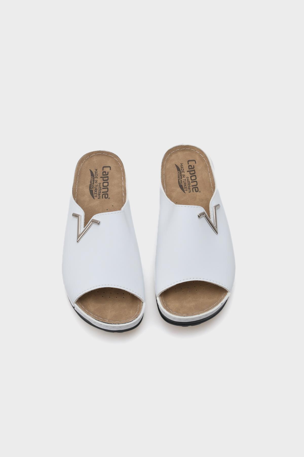 Capone Jada 107012 Women White Slide Comfort Anatomical Sandals
