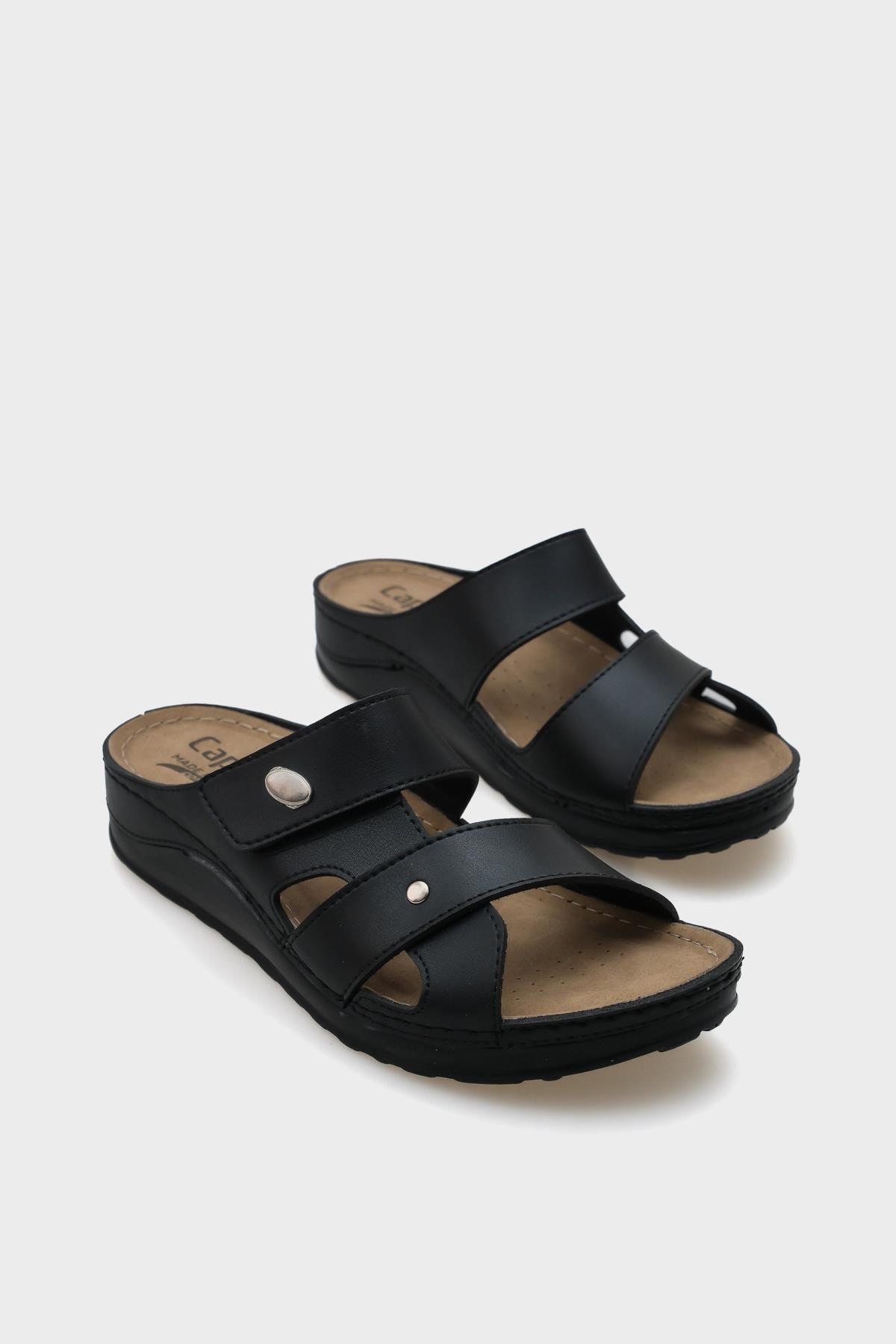 Capone Jane 107090 Women Black Slingback Comfort Anatomical Sandals