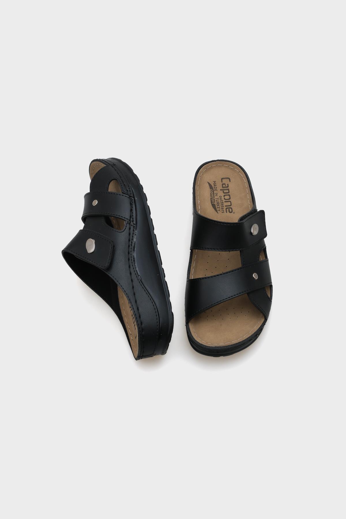Capone Jane 107090 Women Black Slingback Comfort Anatomical Sandals