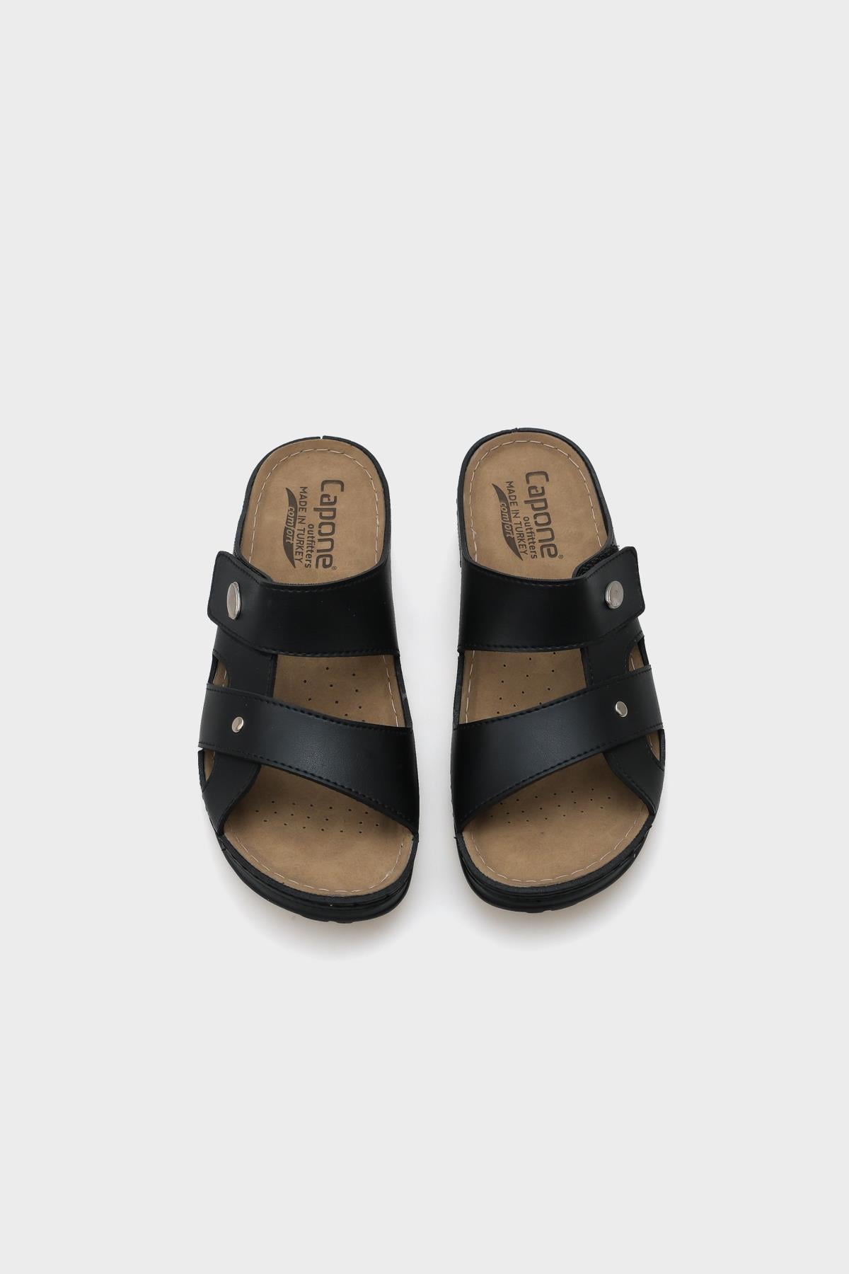 Capone Jane 107090 Women Black Slingback Comfort Anatomical Sandals