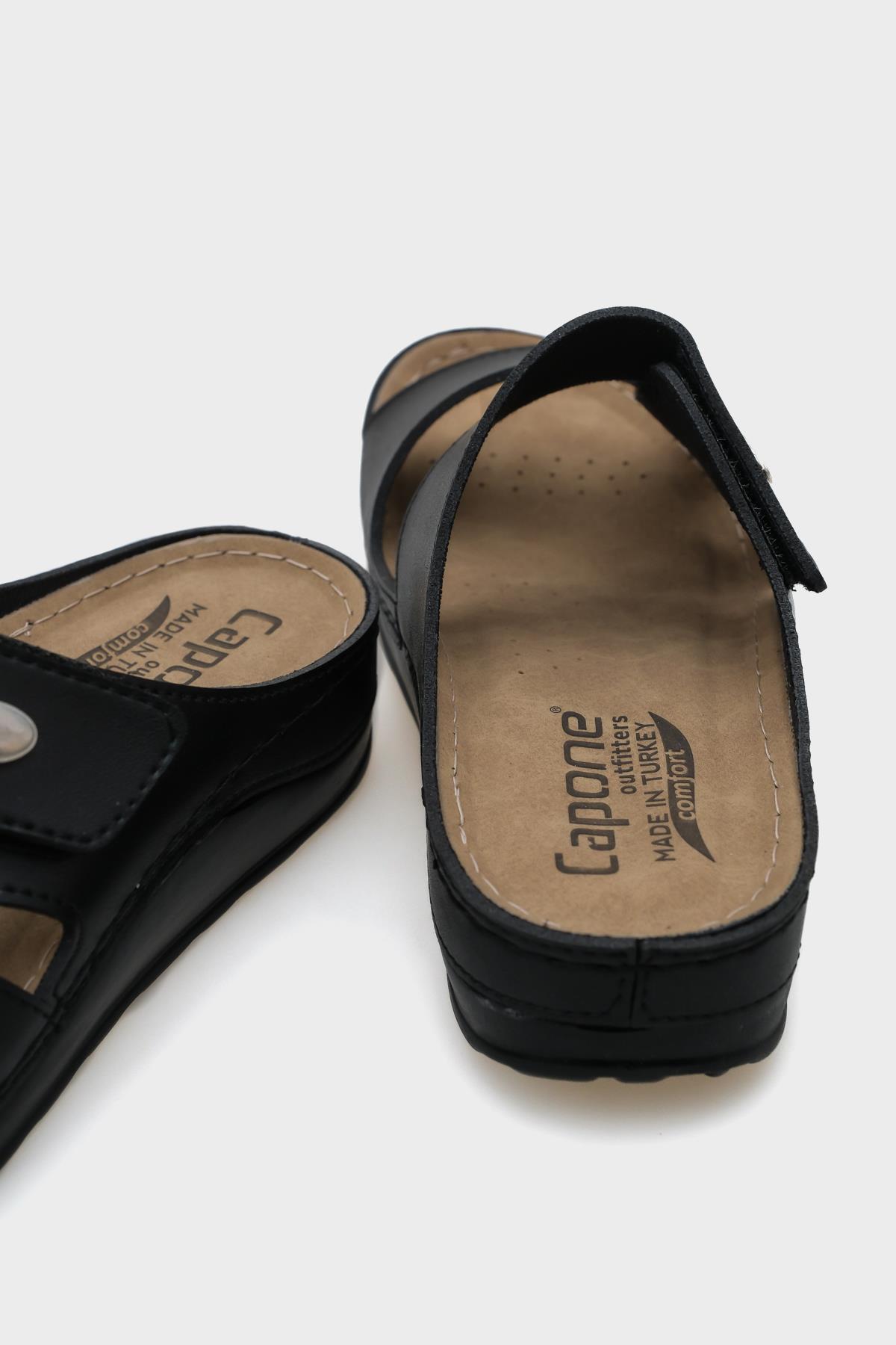 Capone Jane 107090 Women Black Slingback Comfort Anatomical Sandals