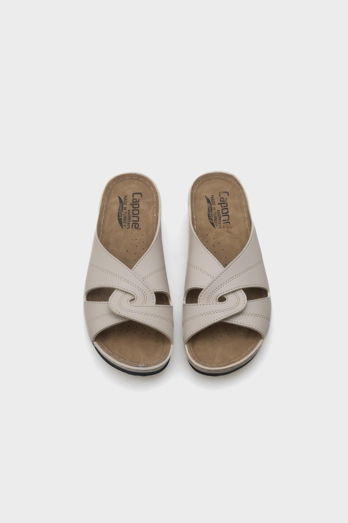Capone Janel 107090 Women Beige Slingback Comfort Anatomical Sandals