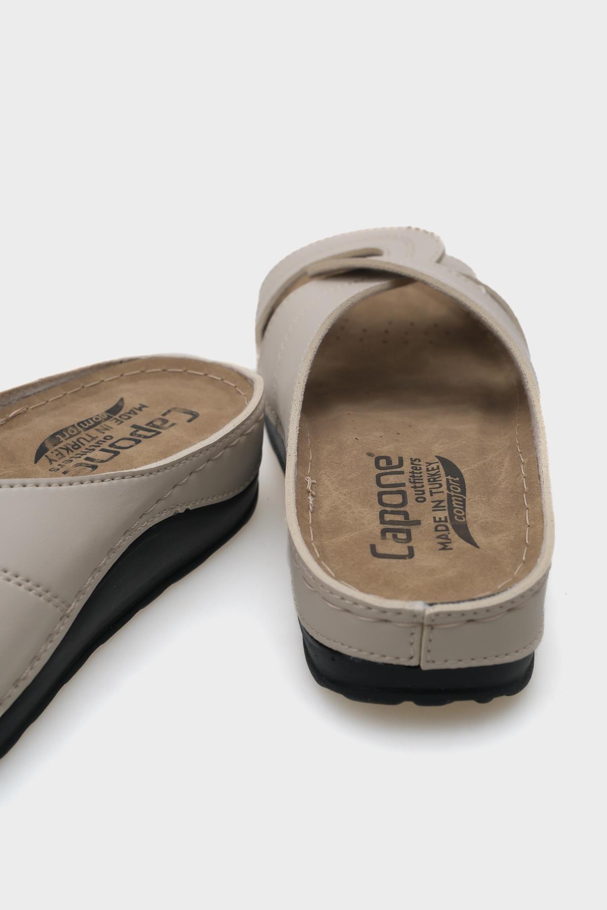 Capone Janel 107090 Women Beige Slingback Comfort Anatomical Sandals
