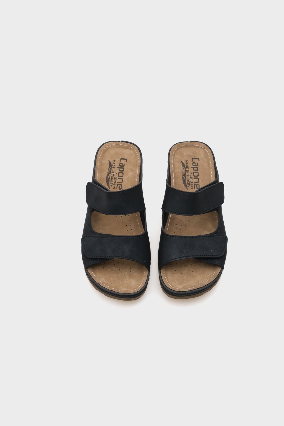 Capone Jasmine 107090 Women Black Slingback Comfort Anatomical Sandals