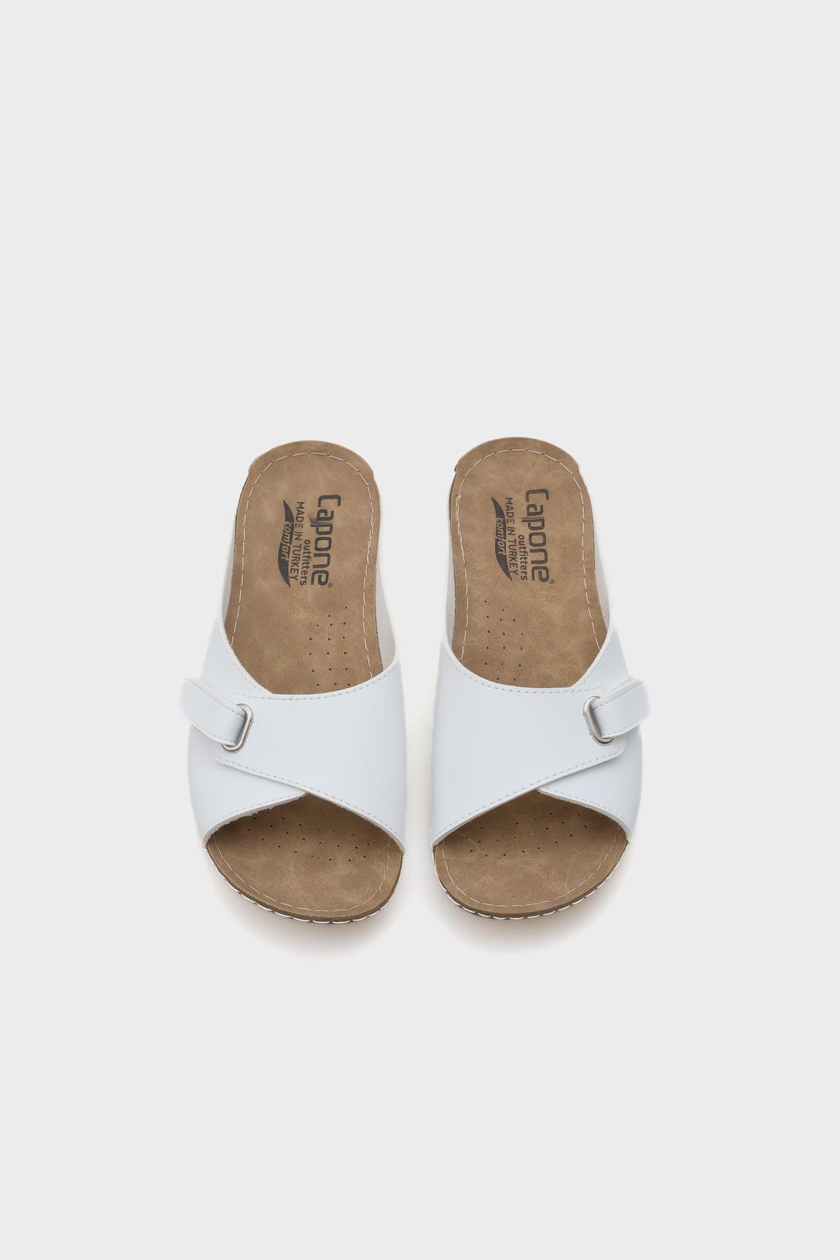 Capone Jenn Z0397 Women White Slide Comfort Anatomical Sandals