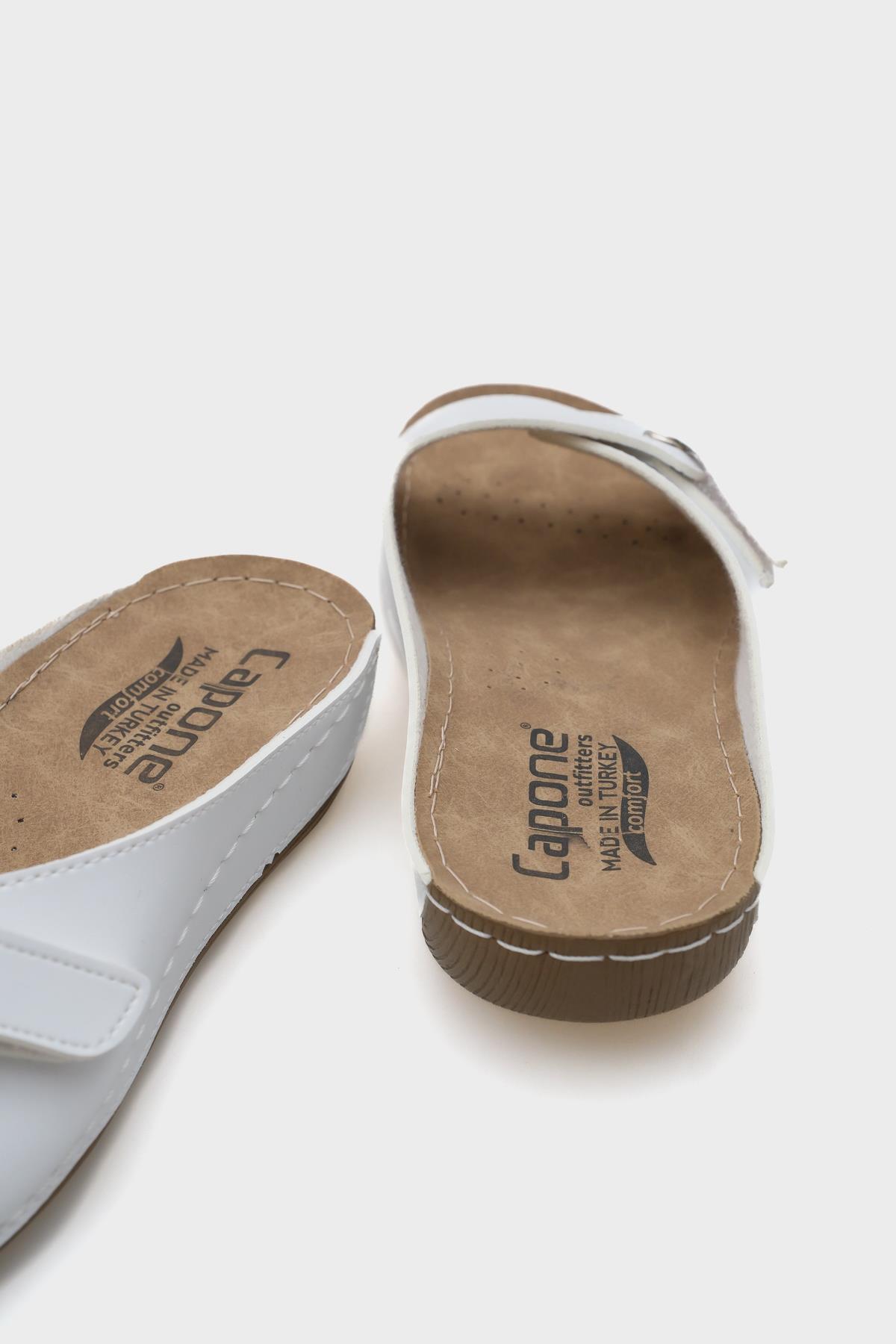 Capone Jenn Z0397 Women White Slide Comfort Anatomical Sandals
