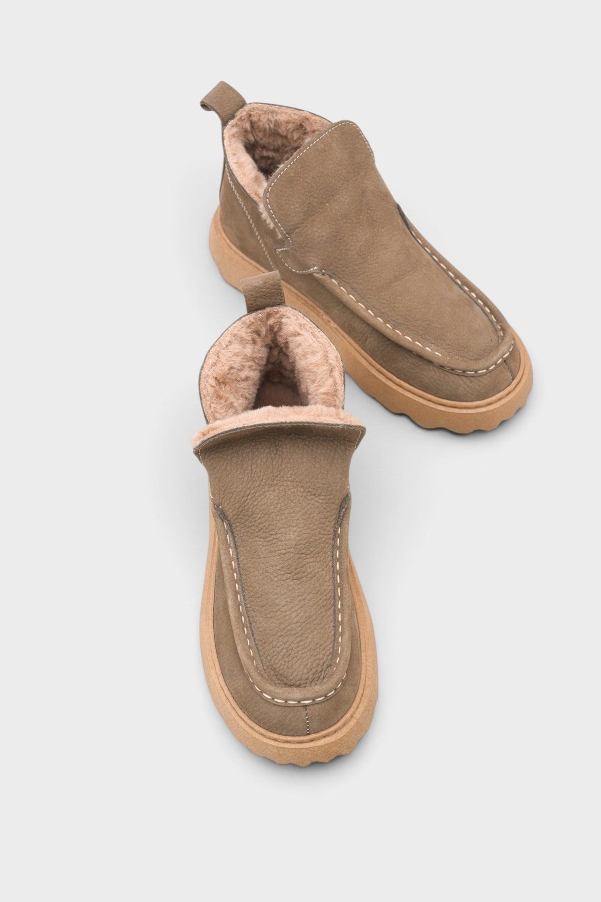 Capone Jenni Genuine Nubuck Leather Comfort Women Brown Ankle Boot