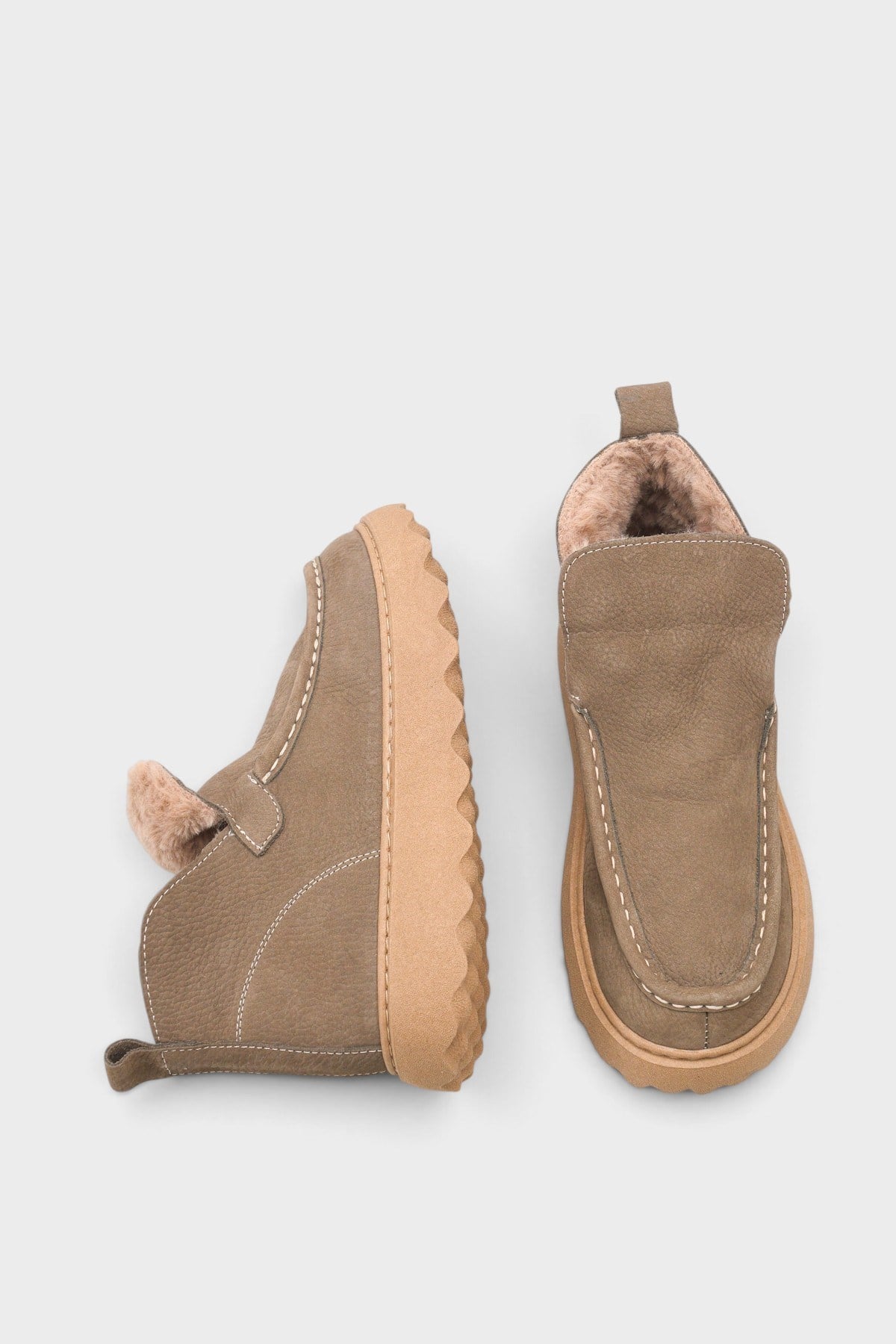 Capone Jenni Genuine Nubuck Leather Comfort Women Brown Ankle Boot
