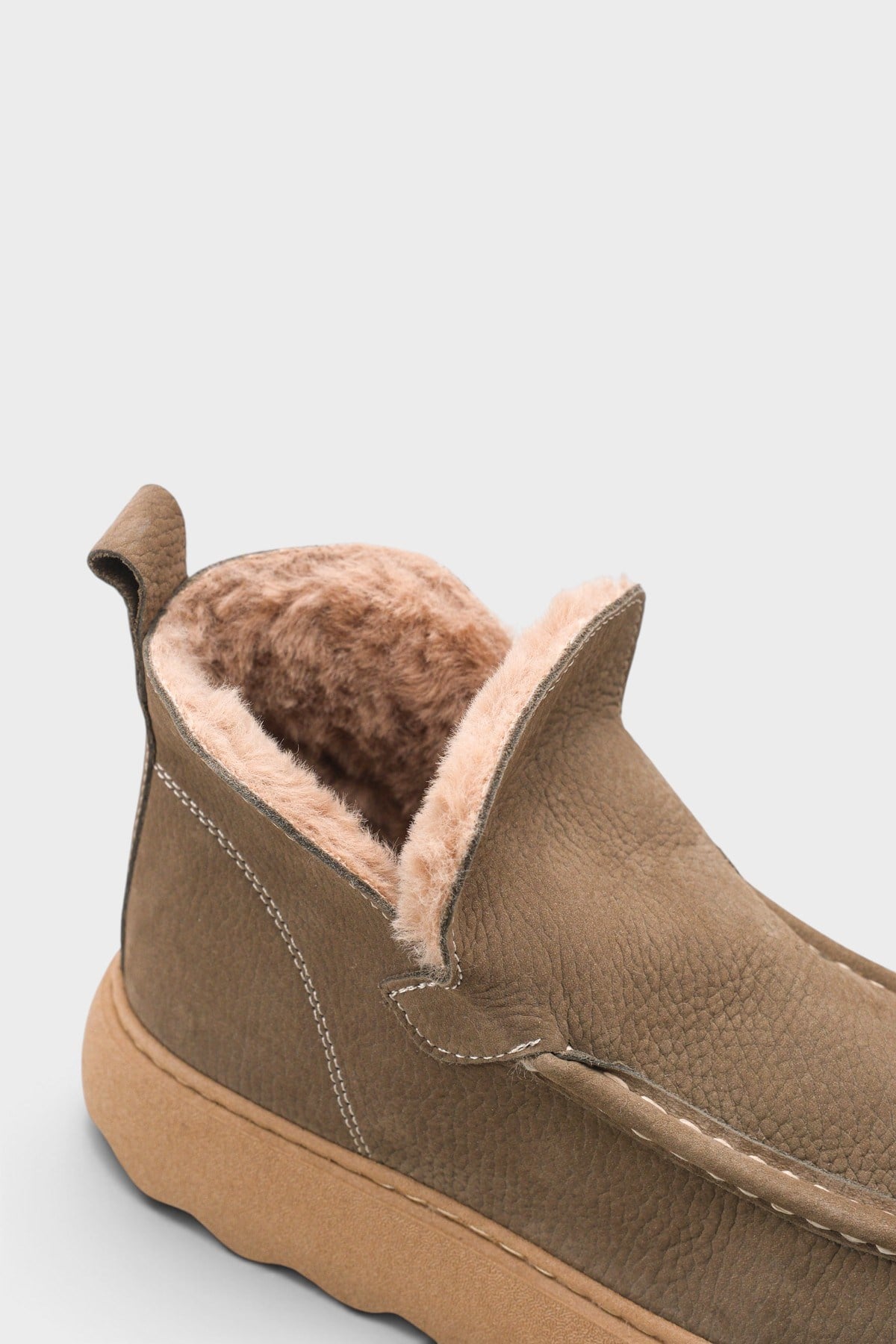 Capone Jenni Genuine Nubuck Leather Comfort Women Brown Ankle Boot