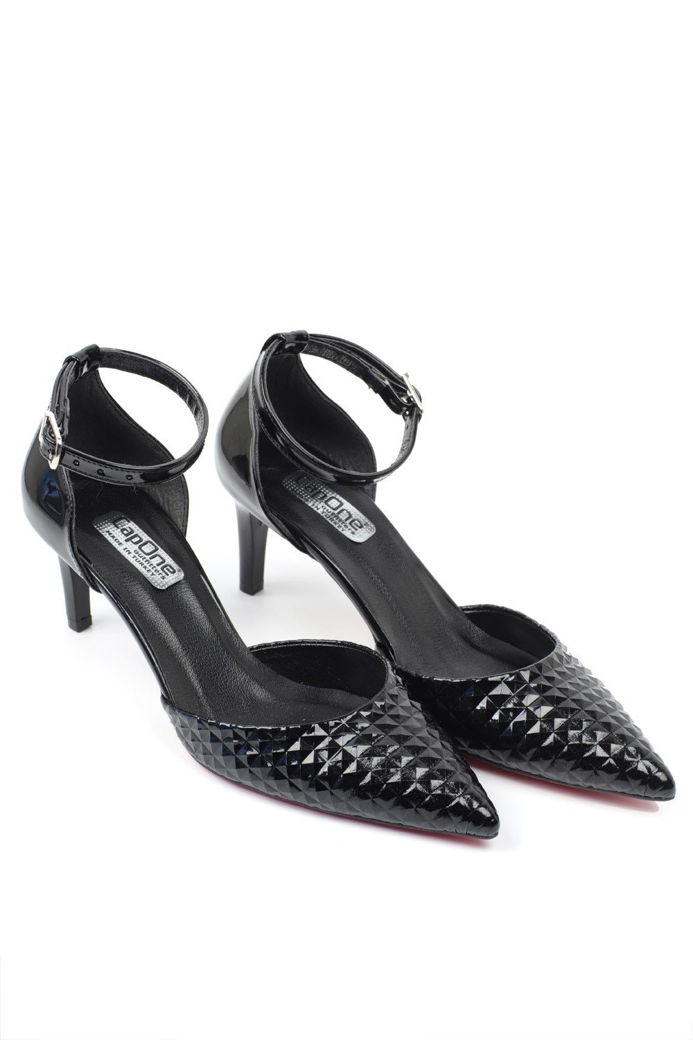 Capone Jessica Ankle Strap Women Black Stiletto