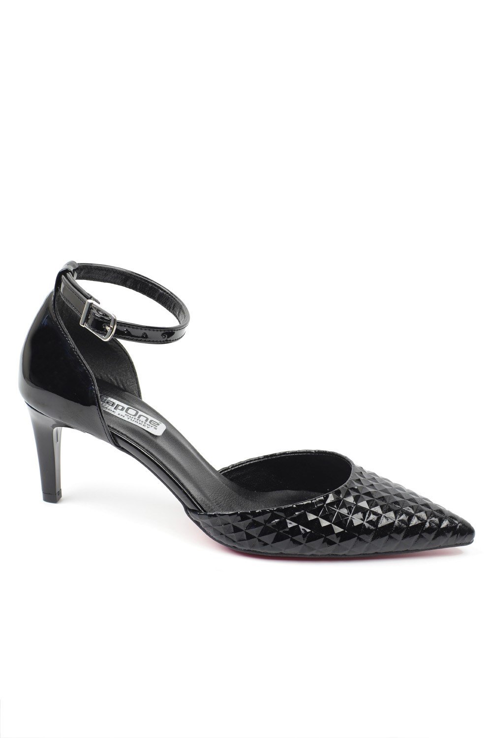 Capone Jessica Ankle Strap Women Black Stiletto