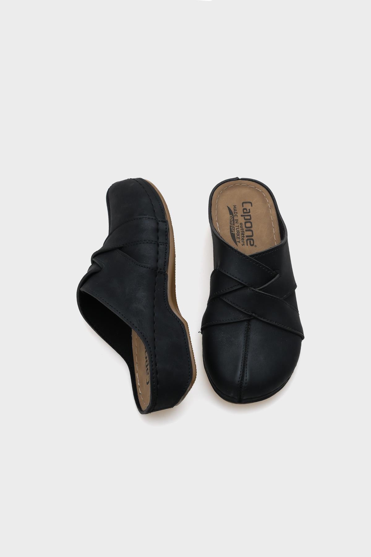 Capone Jessica  Women Black Slingback Comfort Anatomical Sandals