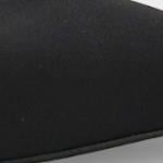 Capone Jodee Genuine Leather Lined Pointed Toe Mid Heel Satin Open Back Women Satin Black Shoe