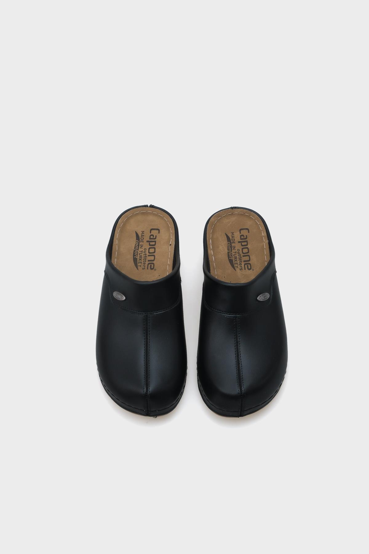 Capone Jody Z0428 Women Black Comfort Anatomical Clog Sandals